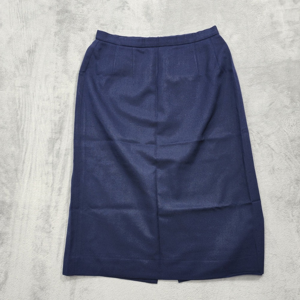 Vintage Pendleton Skirt Womens 6 Blue Wool High Rise Pencil Slit Office‎ Career